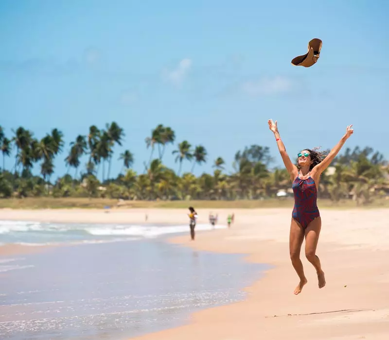  Na Praia de Guarajuba